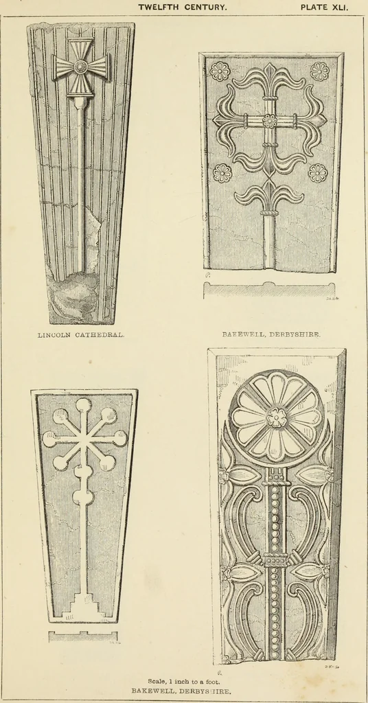 An illustration from A manual for the study of the sepulchral slabs and crosses of the middle ages, 1849, leaf 190