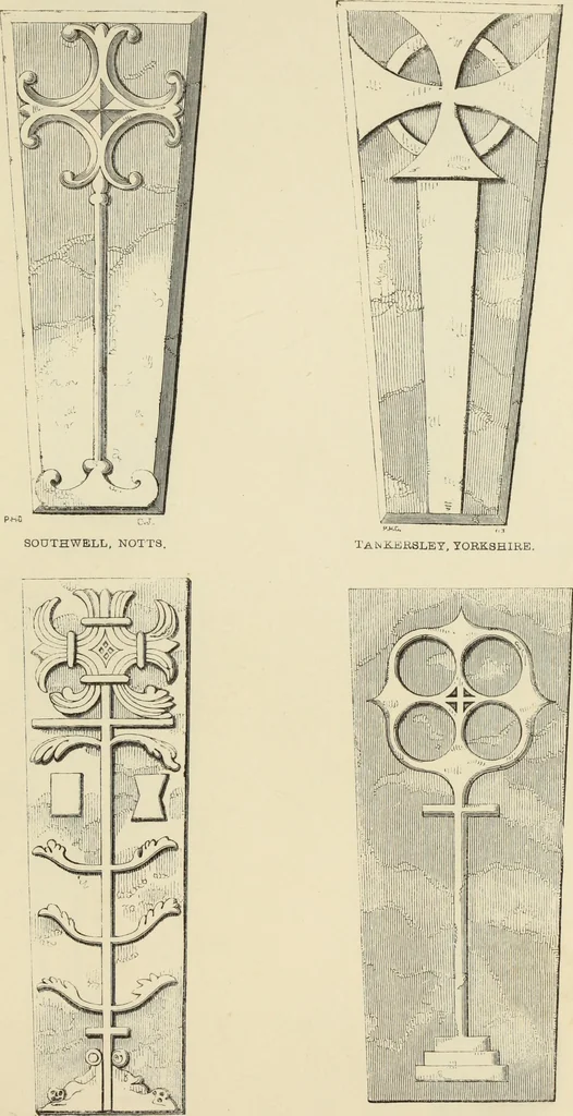 An illustration from A manual for the study of the sepulchral slabs and crosses of the middle ages, 1849, leaf 194