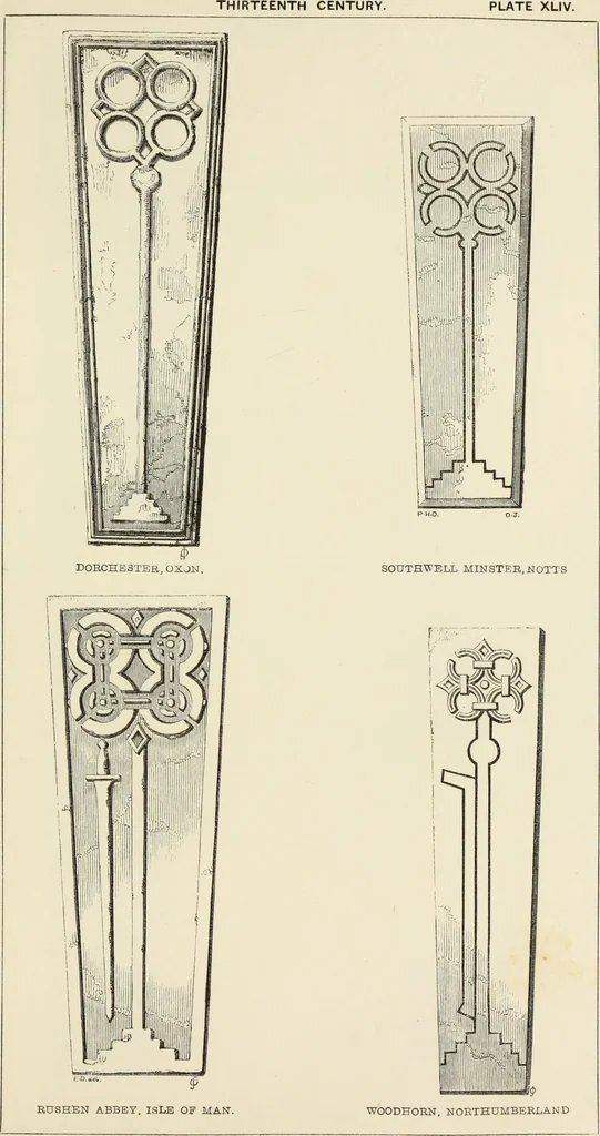 An illustration from A manual for the study of the sepulchral slabs and crosses of the middle ages, 1849, leaf 196
