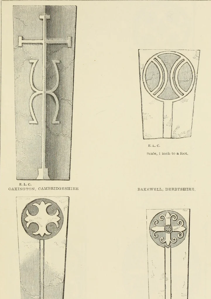 An illustration from A manual for the study of the sepulchral slabs and crosses of the middle ages, 1849, leaf 198