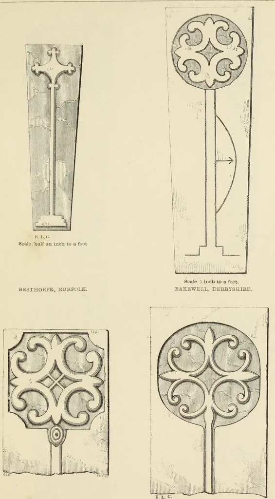 An illustration from A manual for the study of the sepulchral slabs and crosses of the middle ages, 1849, leaf 200