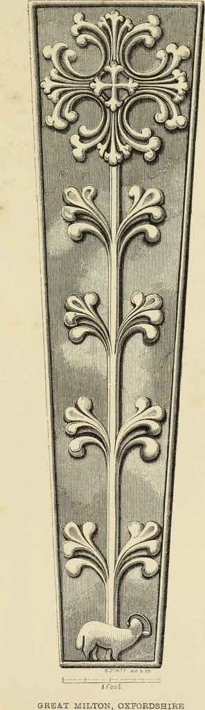 An illustration from A manual for the study of the sepulchral slabs and crosses of the middle ages, 1849, leaf 204