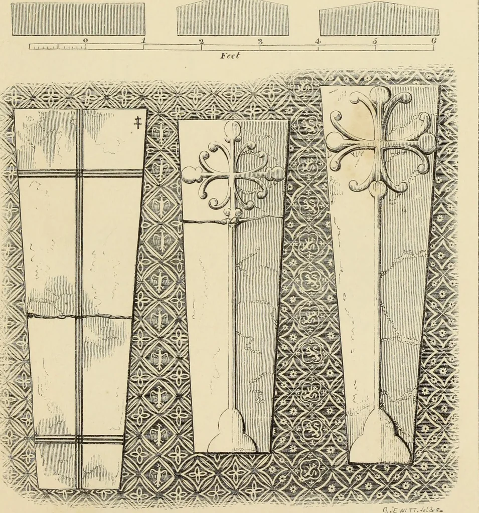 An illustration from A manual for the study of the sepulchral slabs and crosses of the middle ages, 1849, leaf 208