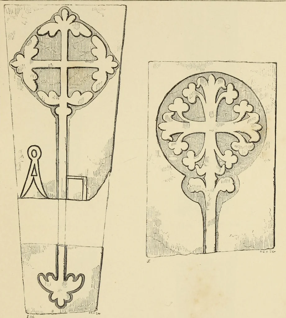 An illustration from A manual for the study of the sepulchral slabs and crosses of the middle ages, 1849, leaf 210