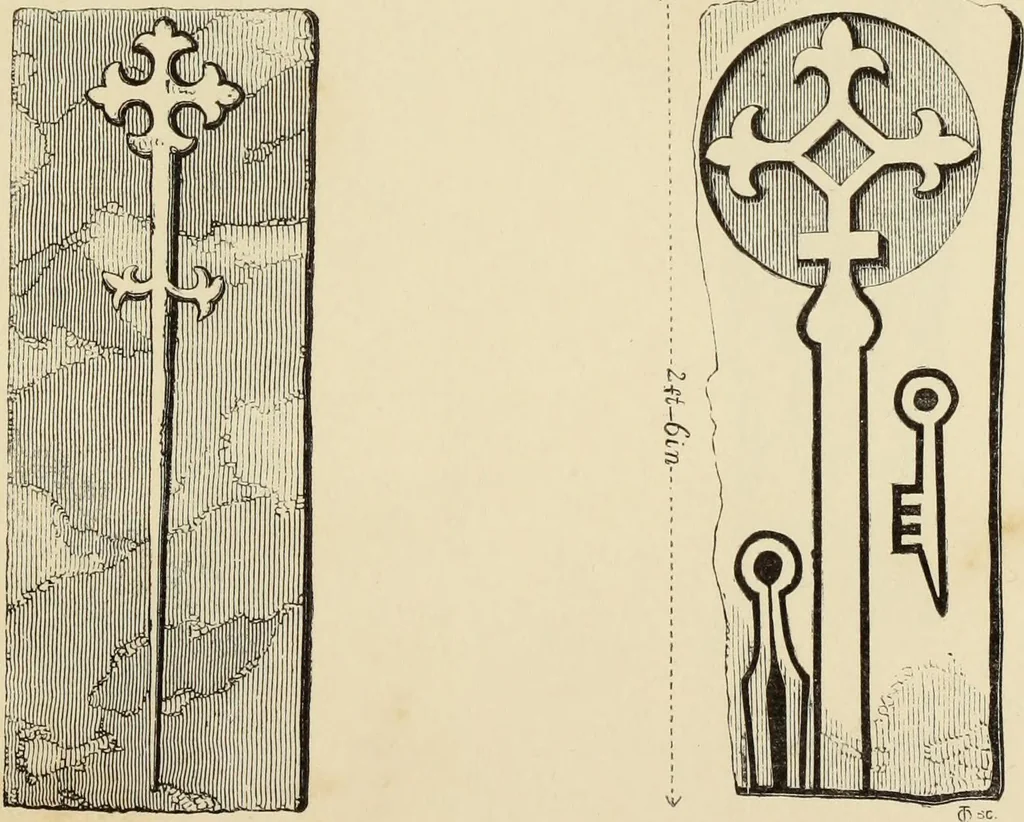 An illustration from A manual for the study of the sepulchral slabs and crosses of the middle ages, 1849, leaf 210