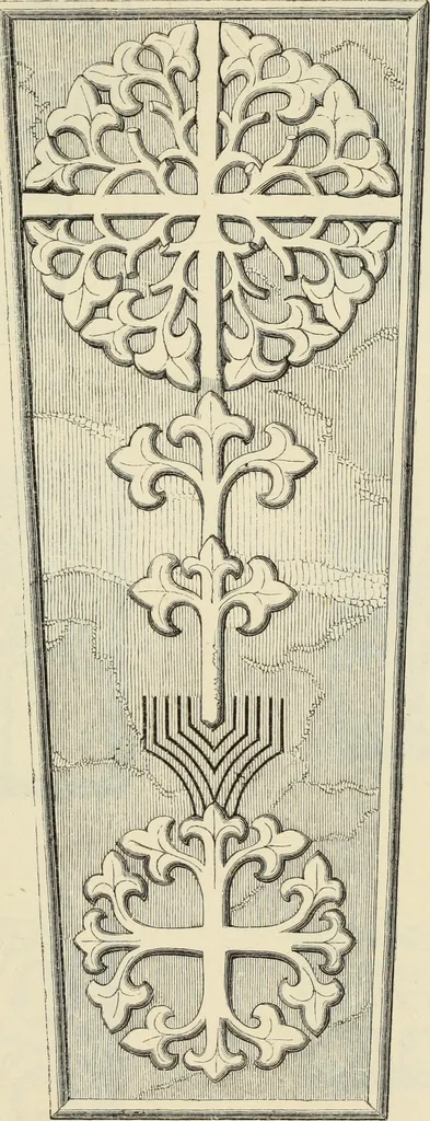 An illustration from A manual for the study of the sepulchral slabs and crosses of the middle ages, 1849, leaf 220