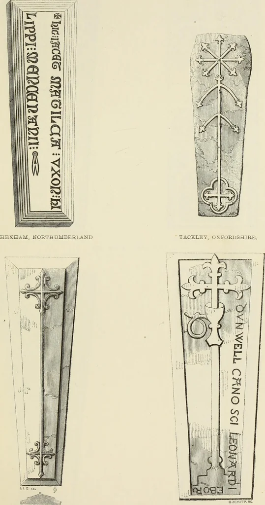 An illustration from A manual for the study of the sepulchral slabs and crosses of the middle ages, 1849, leaf 224