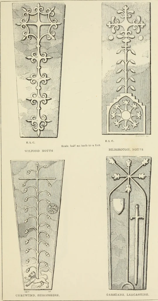 An illustration from A manual for the study of the sepulchral slabs and crosses of the middle ages, 1849, leaf 226