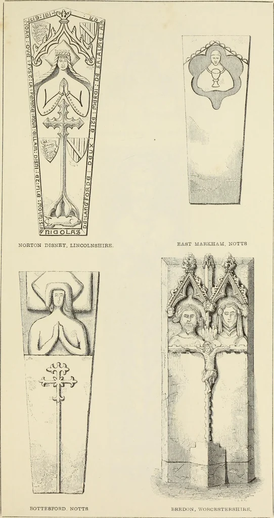 An illustration from A manual for the study of the sepulchral slabs and crosses of the middle ages, 1849, leaf 250