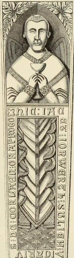 An illustration from A manual for the study of the sepulchral slabs and crosses of the middle ages, 1849, leaf 252