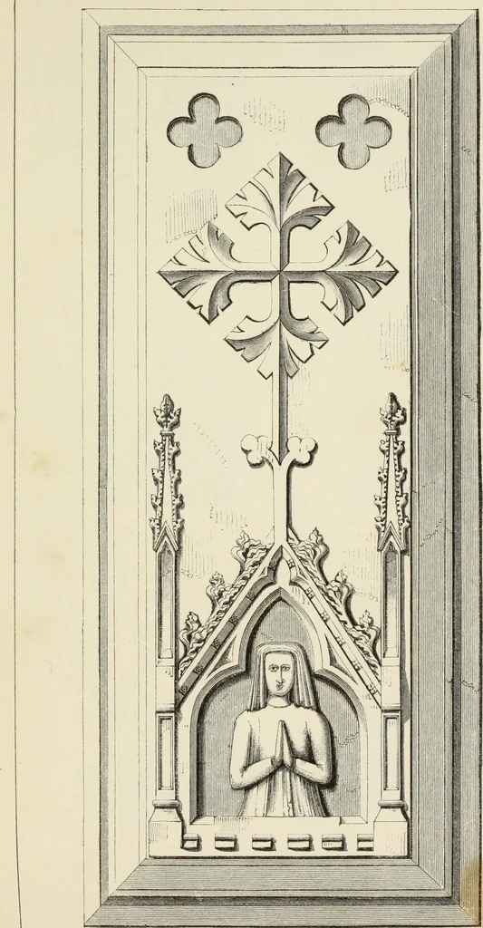 An illustration from A manual for the study of the sepulchral slabs and crosses of the middle ages, 1849, leaf 254