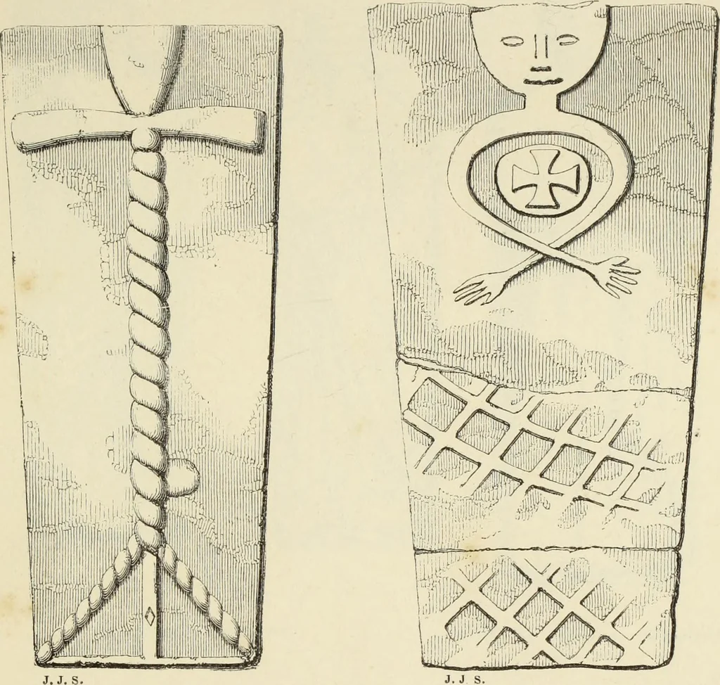 An illustration from A manual for the study of the sepulchral slabs and crosses of the middle ages, 1849, leaf 256