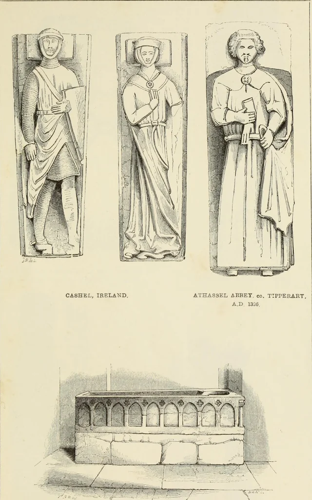 An illustration from A manual for the study of the sepulchral slabs and crosses of the middle ages, 1849, leaf 258