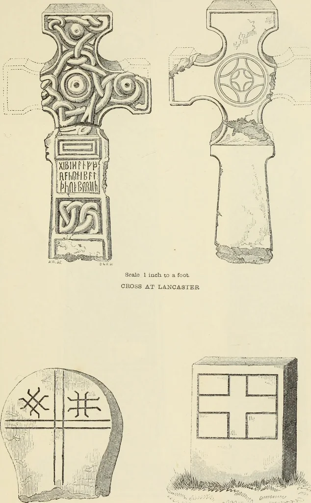 An illustration from A manual for the study of the sepulchral slabs and crosses of the middle ages, 1849, leaf 266