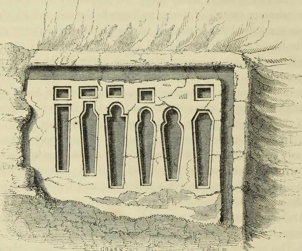 An illustration from A manual for the study of the sepulchral slabs and crosses of the middle ages, 1849, leaf 27