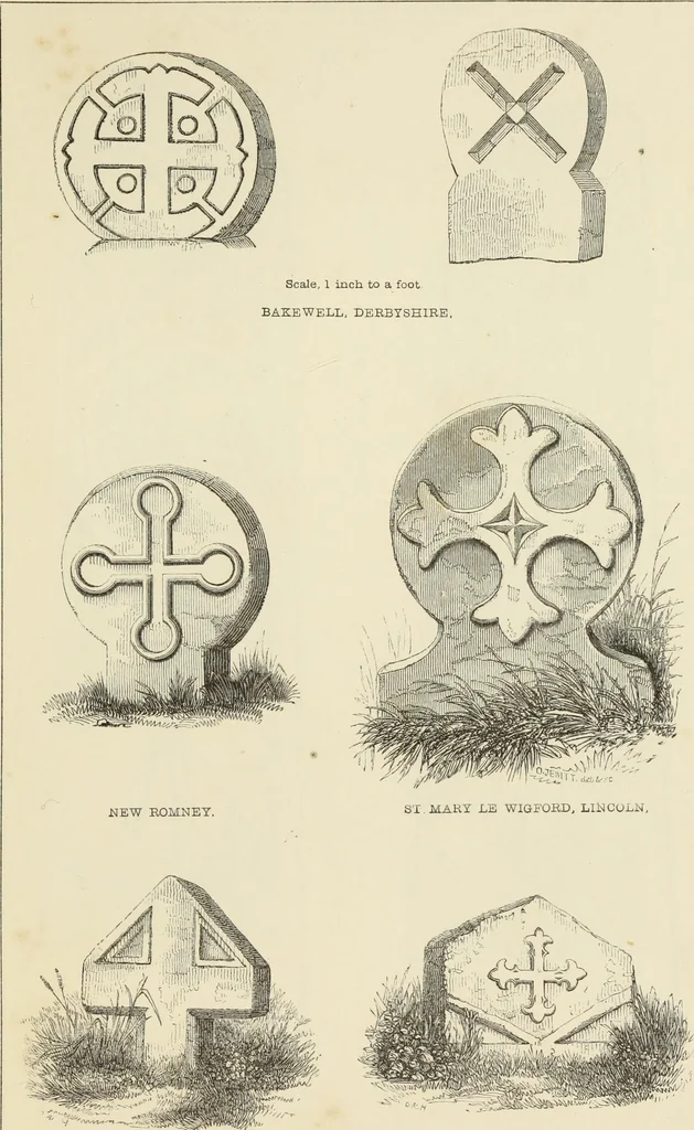 An illustration from A manual for the study of the sepulchral slabs and crosses of the middle ages, 1849, leaf 274