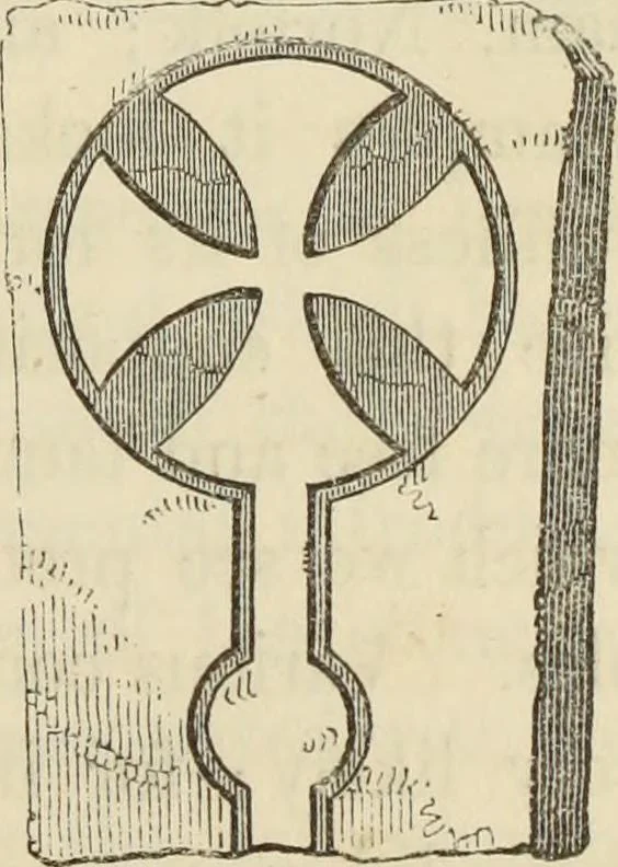 An illustration from A manual for the study of the sepulchral slabs and crosses of the middle ages, 1849, leaf 56