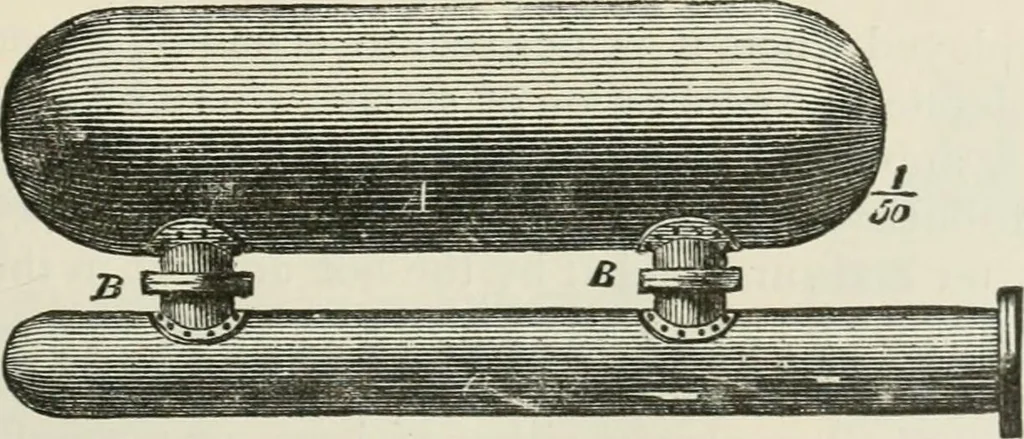 An illustration from A manual of the mechanics of engineering and of the construction of machines. Designed as a text-book for technical schools and colleges, and for the use of engineers, architects, etc., 1878, leaf 156
