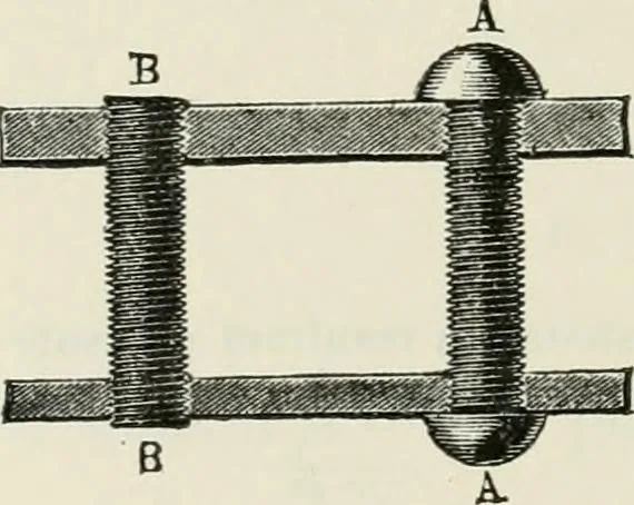 An illustration from A manual of the mechanics of engineering and of the construction of machines. Designed as a text-book for technical schools and colleges, and for the use of engineers, architects, etc., 1878, leaf 187