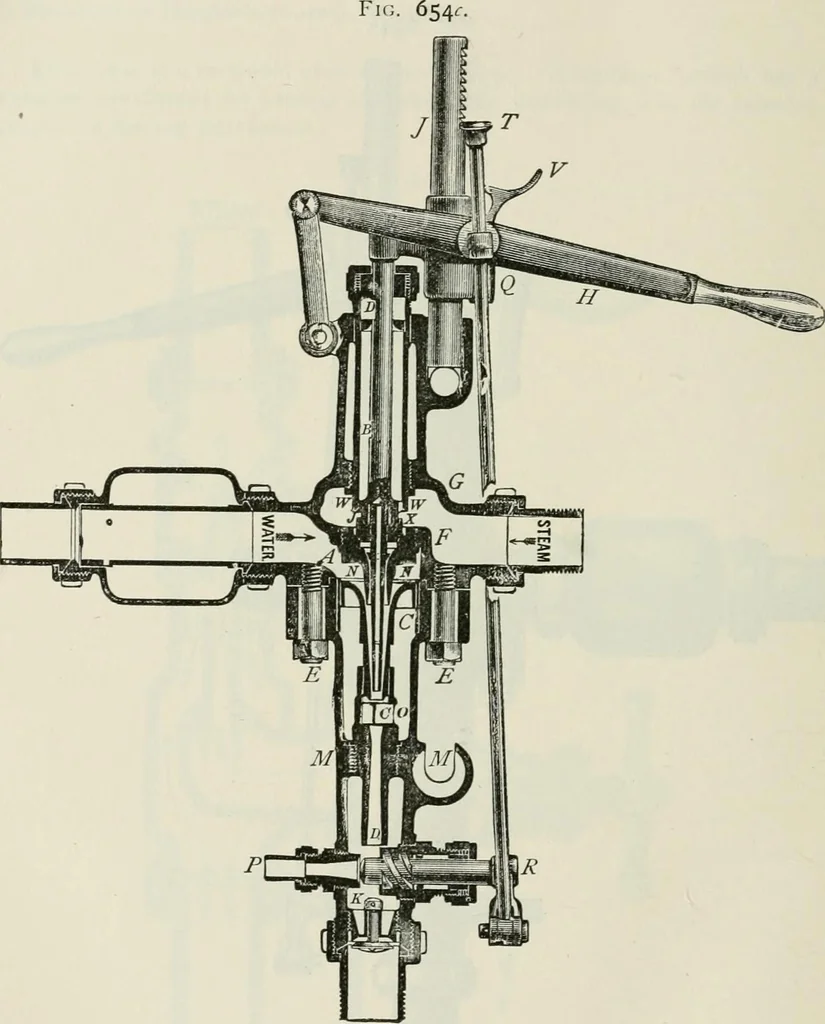 An illustration from A manual of the mechanics of engineering and of the construction of machines. Designed as a text-book for technical schools and colleges, and for the use of engineers, architects, etc., 1878, leaf 223