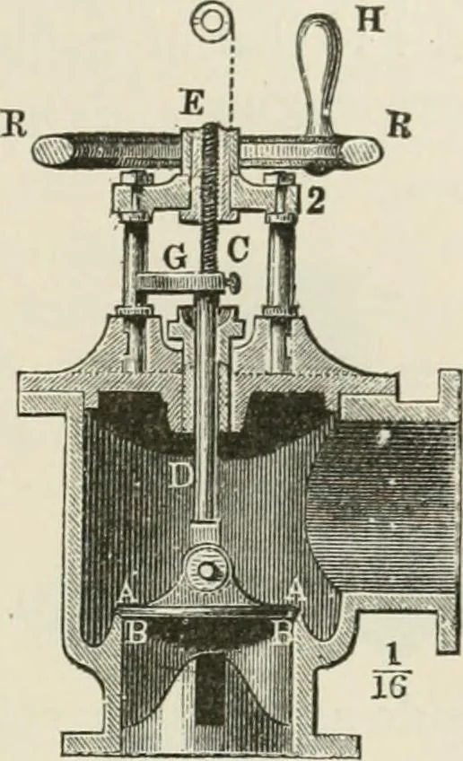 An illustration from A manual of the mechanics of engineering and of the construction of machines. Designed as a text-book for technical schools and colleges, and for the use of engineers, architects, etc., 1878, leaf 284