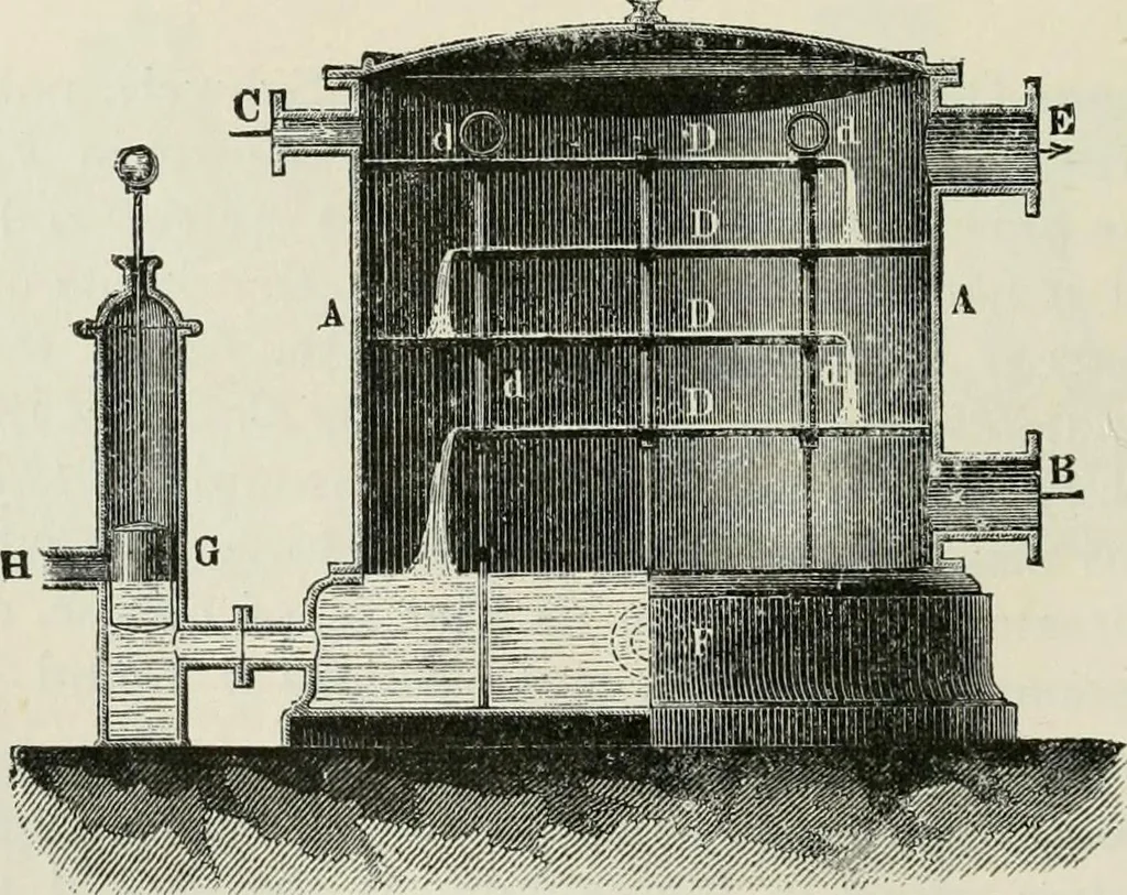 An illustration from A manual of the mechanics of engineering and of the construction of machines. Designed as a text-book for technical schools and colleges, and for the use of engineers, architects, etc., 1878, leaf 293