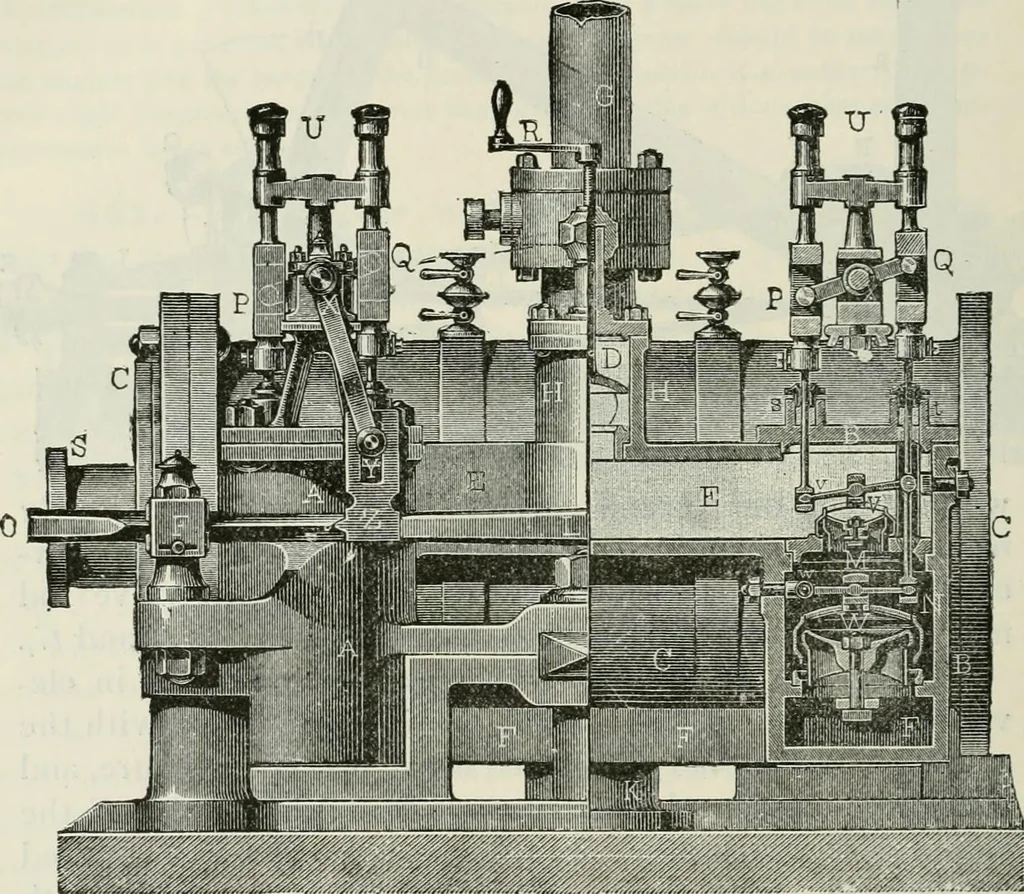 An illustration from A manual of the mechanics of engineering and of the construction of machines. Designed as a text-book for technical schools and colleges, and for the use of engineers, architects, etc., 1878, leaf 331