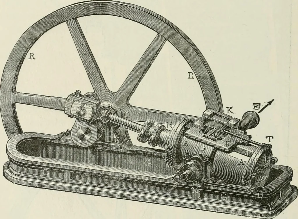An illustration from A manual of the mechanics of engineering and of the construction of machines. Designed as a text-book for technical schools and colleges, and for the use of engineers, architects, etc., 1878, leaf 371