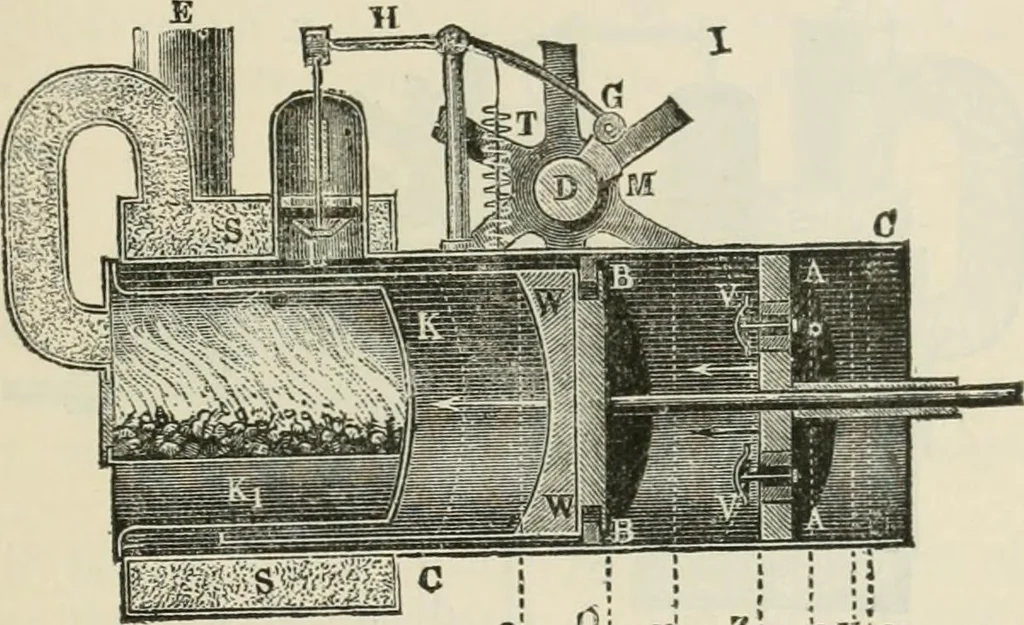 An illustration from A manual of the mechanics of engineering and of the construction of machines. Designed as a text-book for technical schools and colleges, and for the use of engineers, architects, etc., 1878, leaf 530
