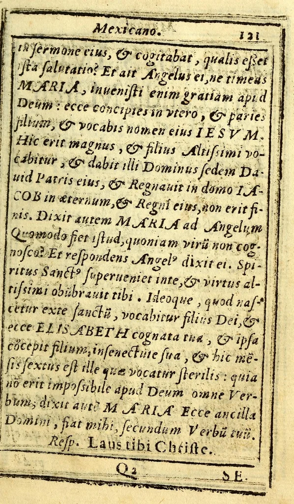 An illustration from Manual mexicano, de la administracion de los santos sacramentos, conforme al Manual Toledano., 1634, leaf 261