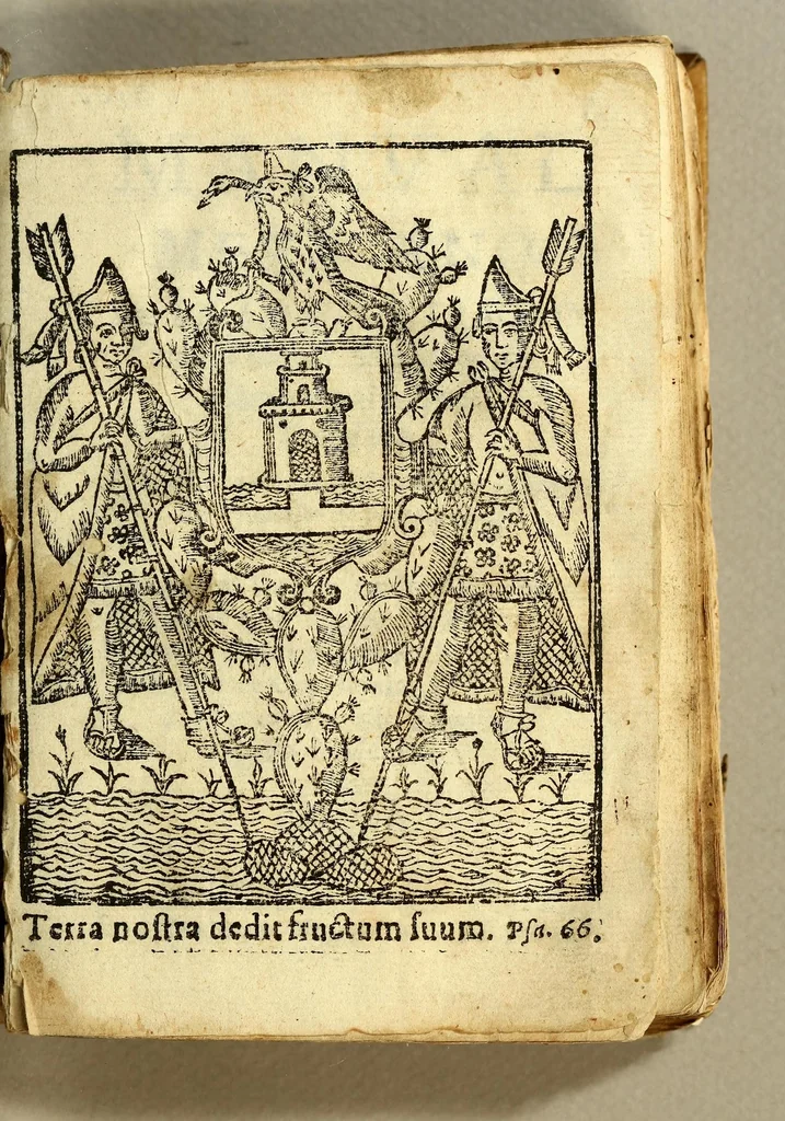 An illustration from Manual mexicano, de la administracion de los santos sacramentos, conforme al Manual Toledano., 1634, leaf 3