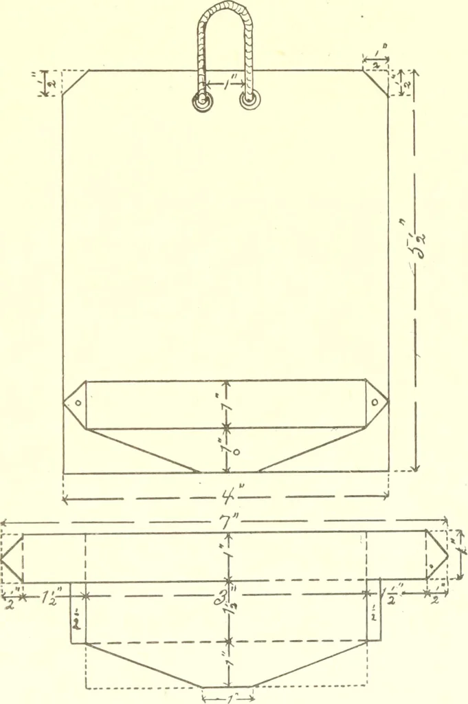 An illustration from Manual of cardboard construction for third and fourth grades, 1902, leaf 64