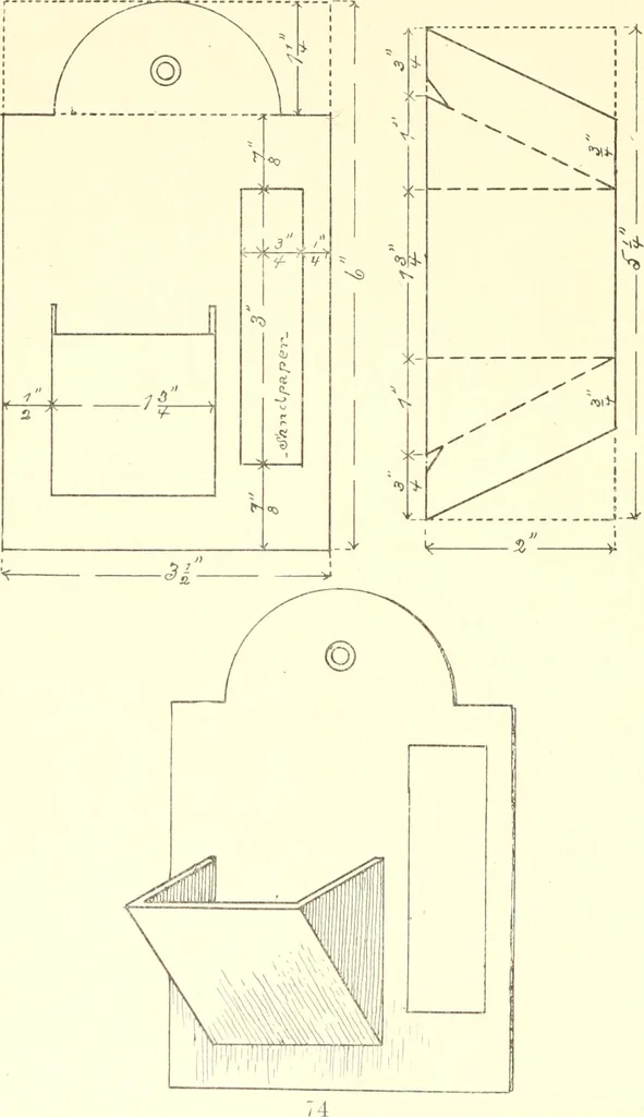 An illustration from Manual of cardboard construction for third and fourth grades, 1902, leaf 75