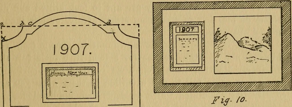 An illustration from Manual of cardboard construction, 1908, leaf 14