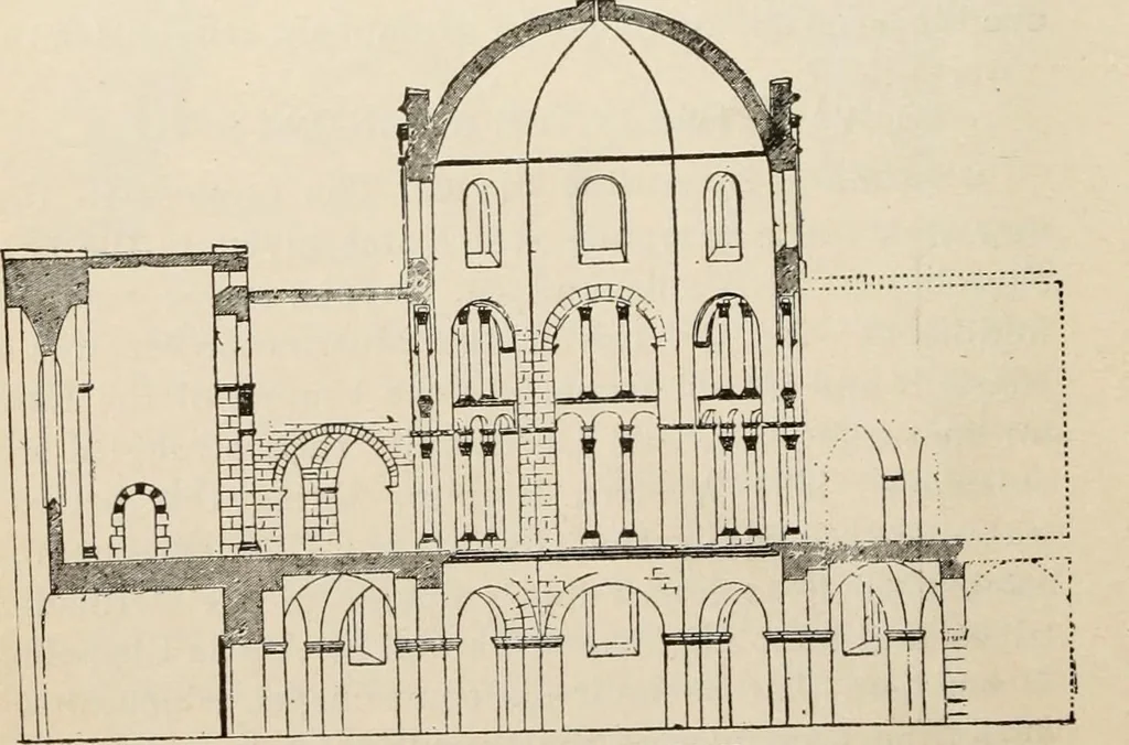 An illustration from Manual of ecclesiastical architecture. Comprising a study of its various styles, the chronological arrangements of its elements, and its relation to Christian worship, 1897, leaf 103