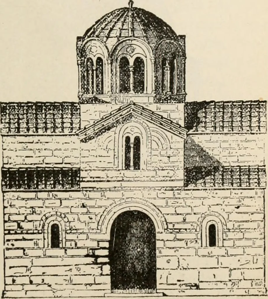 An illustration from Manual of ecclesiastical architecture. Comprising a study of its various styles, the chronological arrangements of its elements, and its relation to Christian worship, 1897, leaf 108