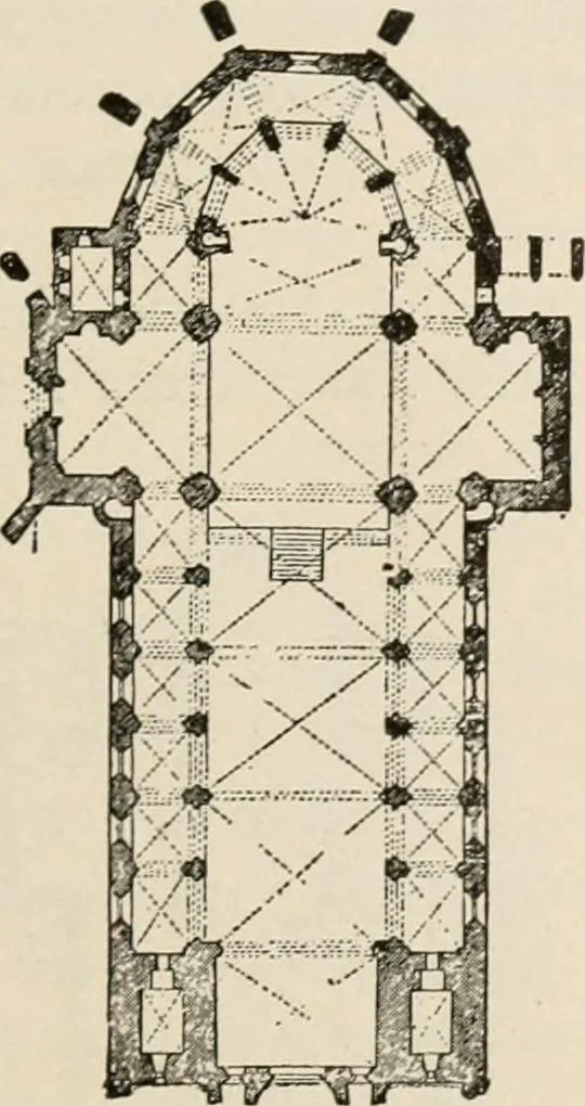 An illustration from Manual of ecclesiastical architecture. Comprising a study of its various styles, the chronological arrangements of its elements, and its relation to Christian worship, 1897, leaf 120