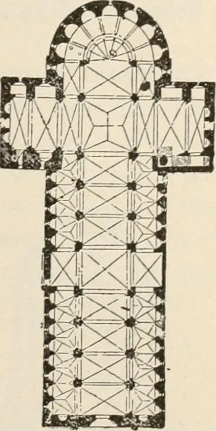 An illustration from Manual of ecclesiastical architecture. Comprising a study of its various styles, the chronological arrangements of its elements, and its relation to Christian worship, 1897, leaf 120