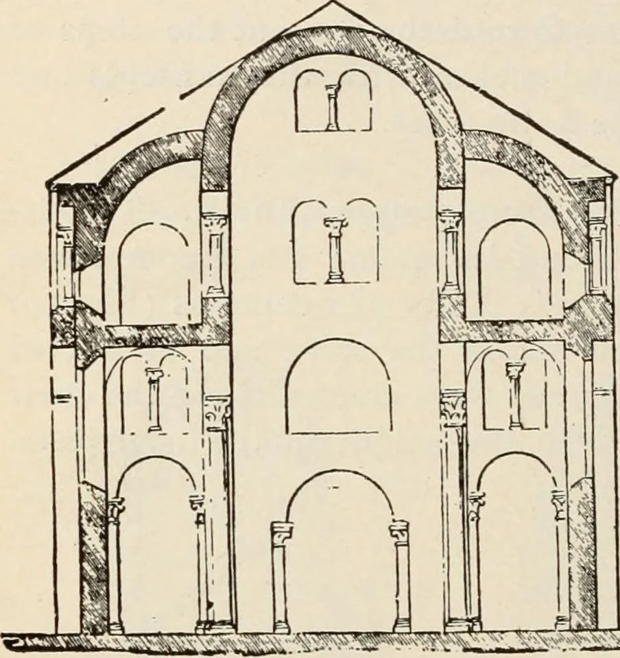 An illustration from Manual of ecclesiastical architecture. Comprising a study of its various styles, the chronological arrangements of its elements, and its relation to Christian worship, 1897, leaf 123