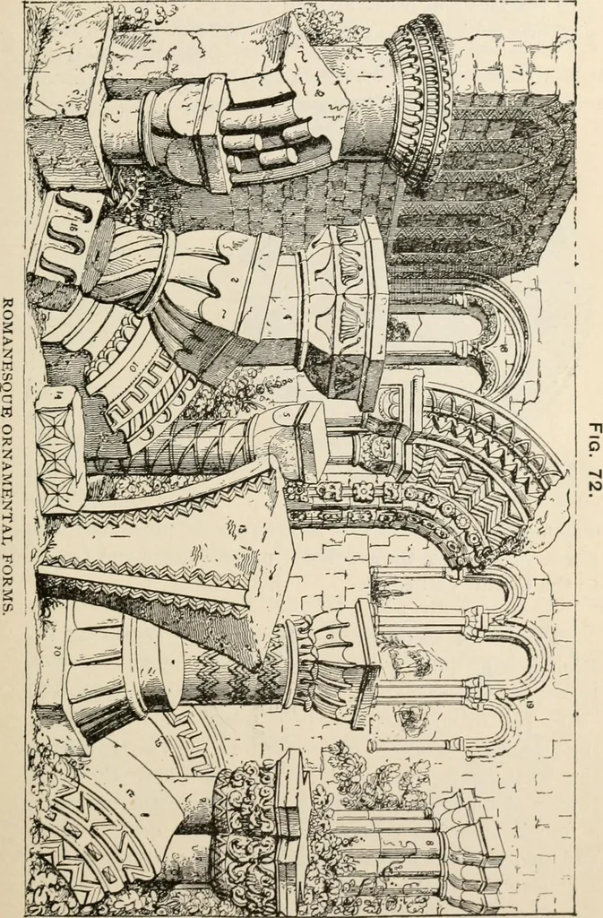 An illustration from Manual of ecclesiastical architecture. Comprising a study of its various styles, the chronological arrangements of its elements, and its relation to Christian worship, 1897, leaf 124