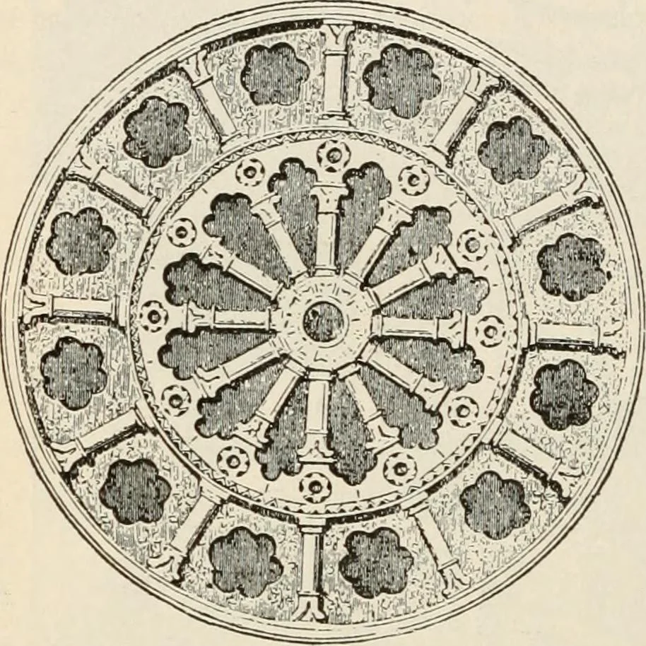 An illustration from Manual of ecclesiastical architecture. Comprising a study of its various styles, the chronological arrangements of its elements, and its relation to Christian worship, 1897, leaf 125