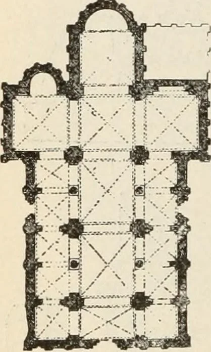 An illustration from Manual of ecclesiastical architecture. Comprising a study of its various styles, the chronological arrangements of its elements, and its relation to Christian worship, 1897, leaf 127