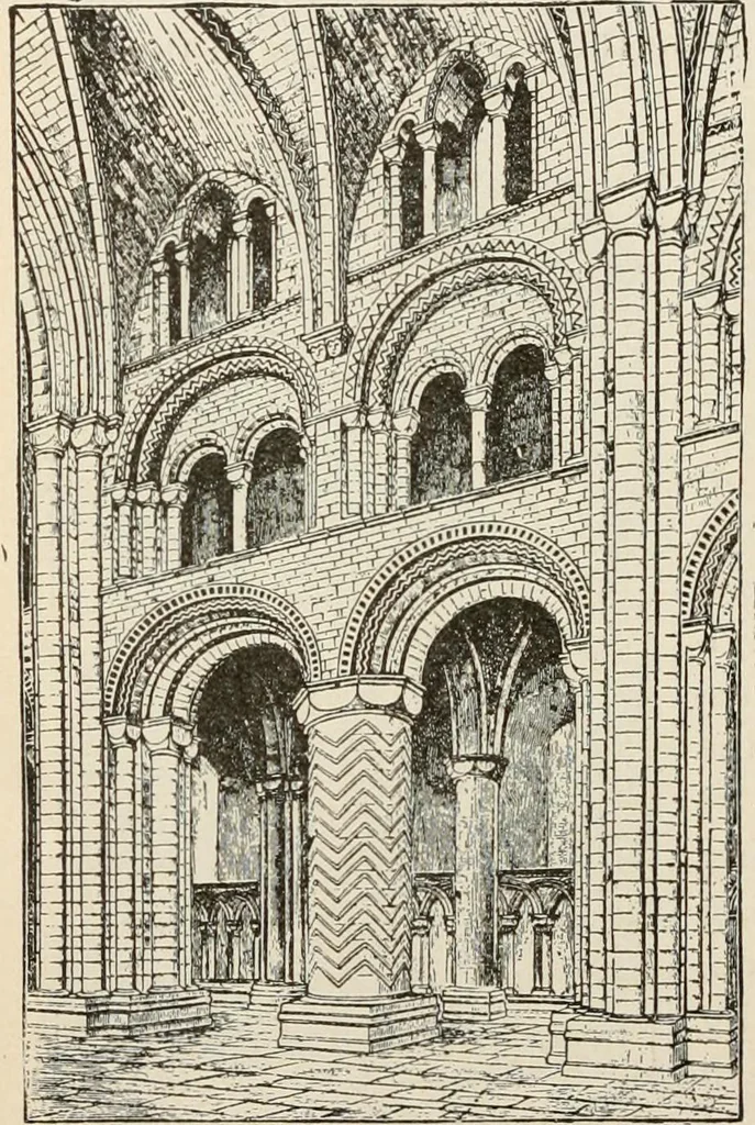 An illustration from Manual of ecclesiastical architecture. Comprising a study of its various styles, the chronological arrangements of its elements, and its relation to Christian worship, 1897, leaf 143