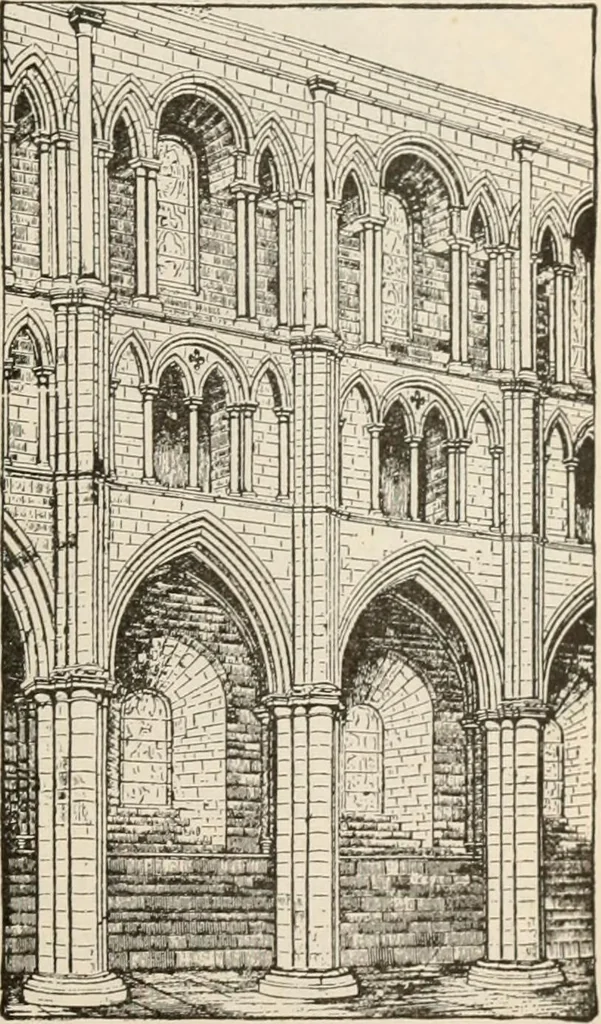 An illustration from Manual of ecclesiastical architecture. Comprising a study of its various styles, the chronological arrangements of its elements, and its relation to Christian worship, 1897, leaf 152