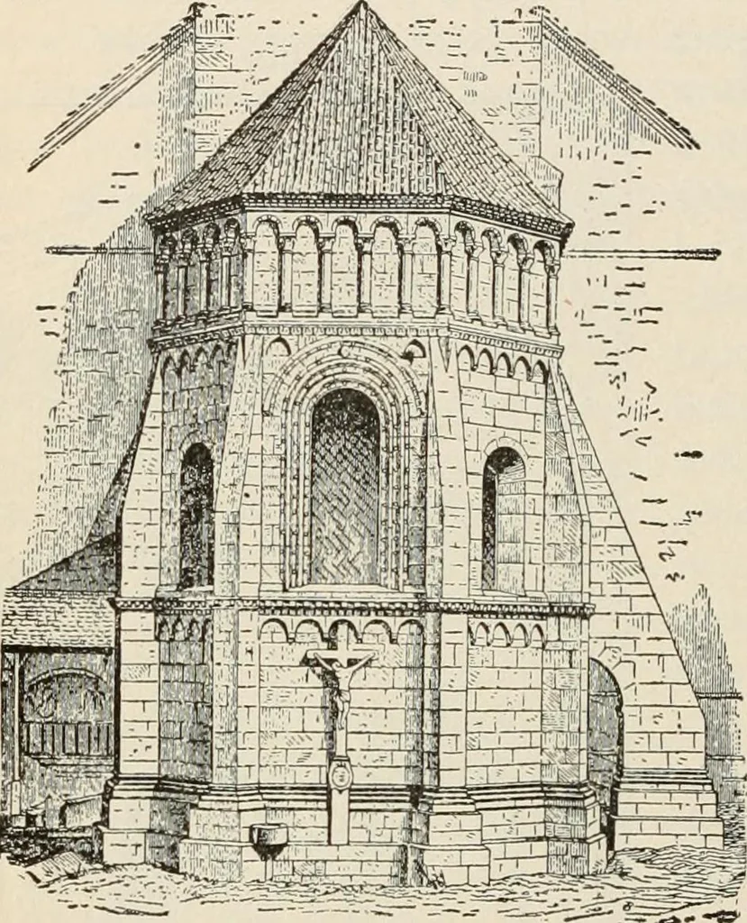An illustration from Manual of ecclesiastical architecture. Comprising a study of its various styles, the chronological arrangements of its elements, and its relation to Christian worship, 1897, leaf 153