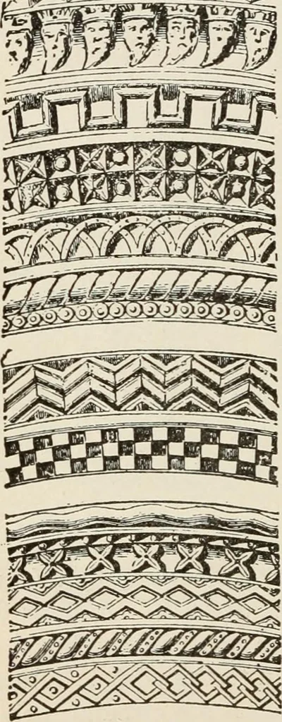 An illustration from Manual of ecclesiastical architecture. Comprising a study of its various styles, the chronological arrangements of its elements, and its relation to Christian worship, 1897, leaf 157