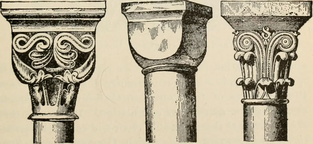 An illustration from Manual of ecclesiastical architecture. Comprising a study of its various styles, the chronological arrangements of its elements, and its relation to Christian worship, 1897, leaf 158