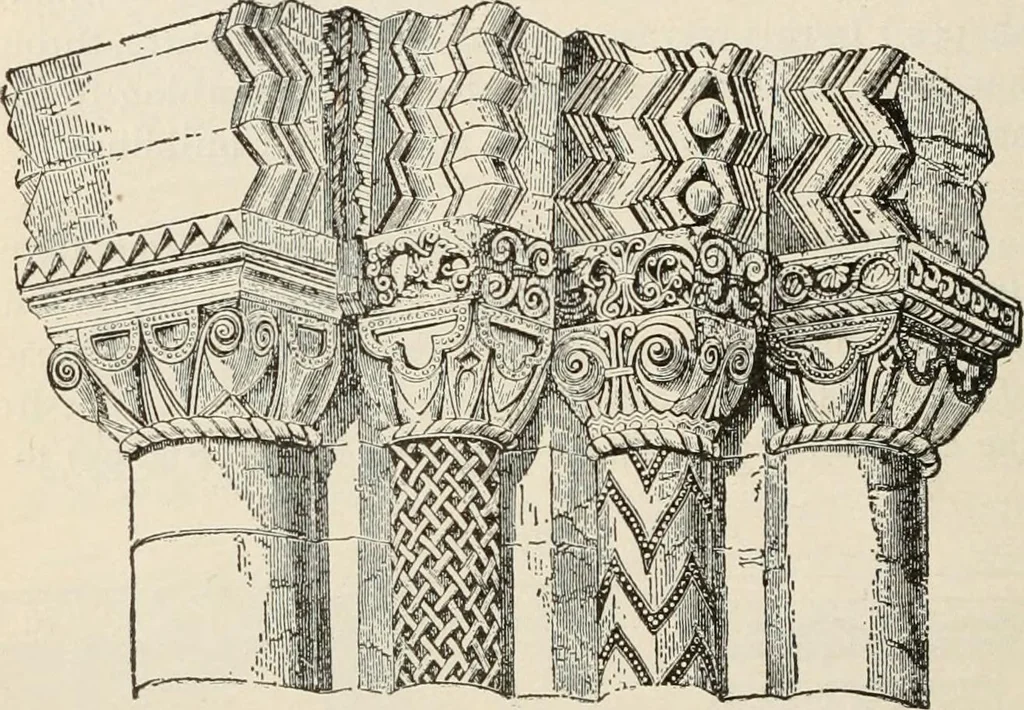 An illustration from Manual of ecclesiastical architecture. Comprising a study of its various styles, the chronological arrangements of its elements, and its relation to Christian worship, 1897, leaf 159