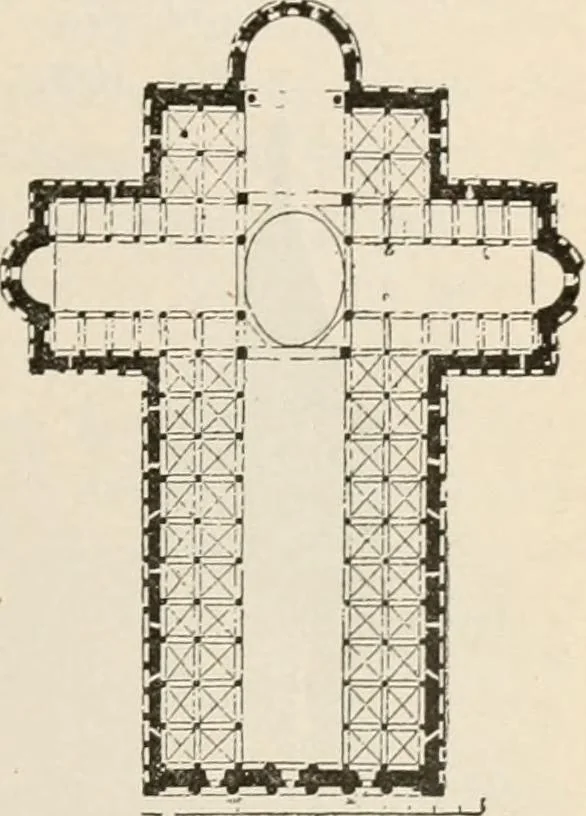 An illustration from Manual of ecclesiastical architecture. Comprising a study of its various styles, the chronological arrangements of its elements, and its relation to Christian worship, 1897, leaf 168