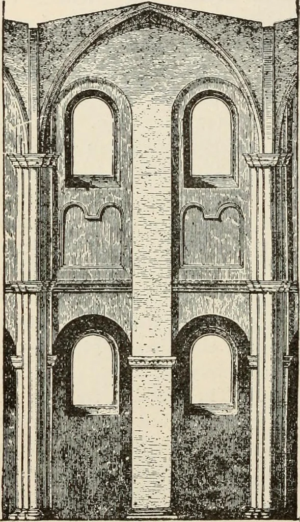 An illustration from Manual of ecclesiastical architecture. Comprising a study of its various styles, the chronological arrangements of its elements, and its relation to Christian worship, 1897, leaf 173